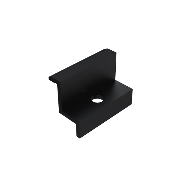 Black anodized 30mm end clamp