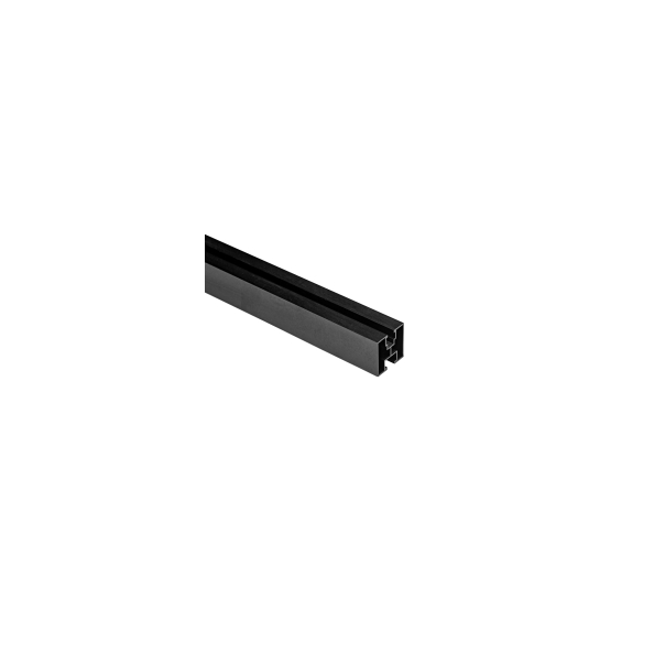 The black aluminum profile 40x40 with a hexagonal screw, L=2400mm, 0.81kg/m.