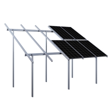 Samostatně stojící konstrukce DV2BF – vertikální, dvouřadá, bifaciální