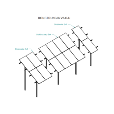 Stalex Dual-Support Ground Structure – V2-C-U 2v1 ( Extension for 2 modules )