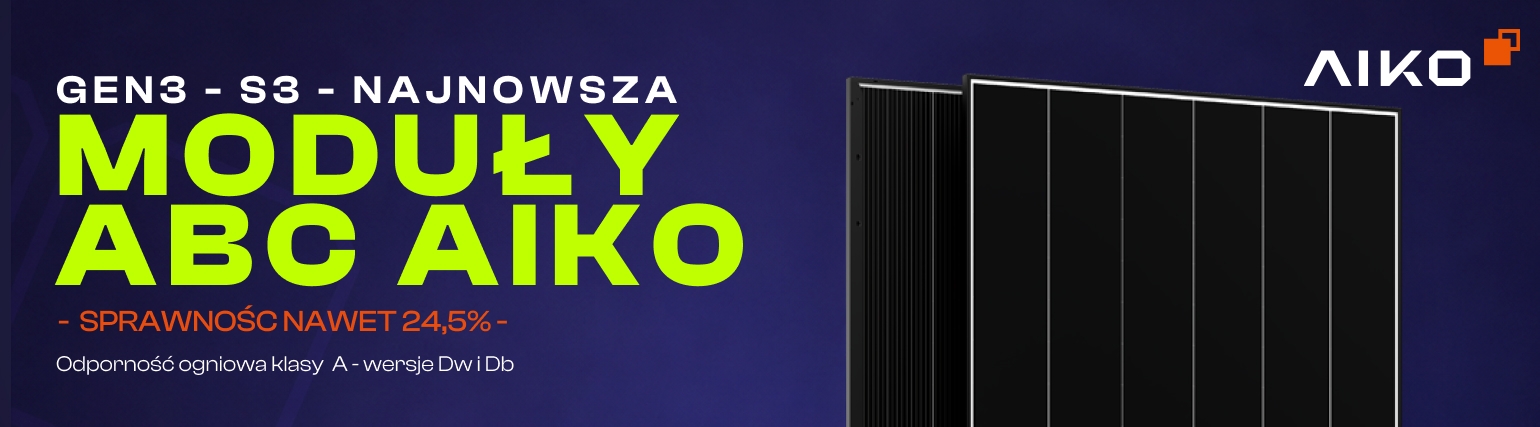 AIKO – najnowsze moduły ABC GEN3 S3, sprawność nawet 24,5%