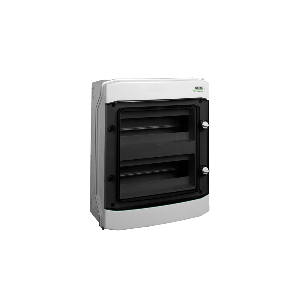 Noark Plast. obudowa instal., natynk., IP65, 2 rzedy, 2x12 modulow, 1000V DC