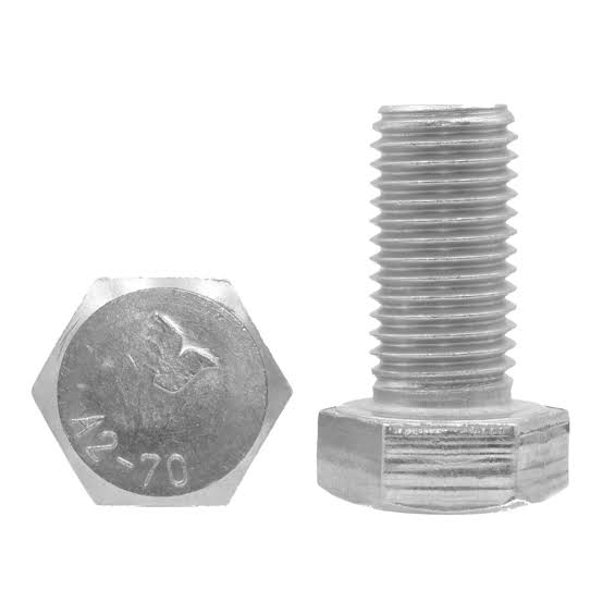 Konstrukcje - Śruba sześciokątna - DIN 933 - M10x20mm - A2 (100 szt.)