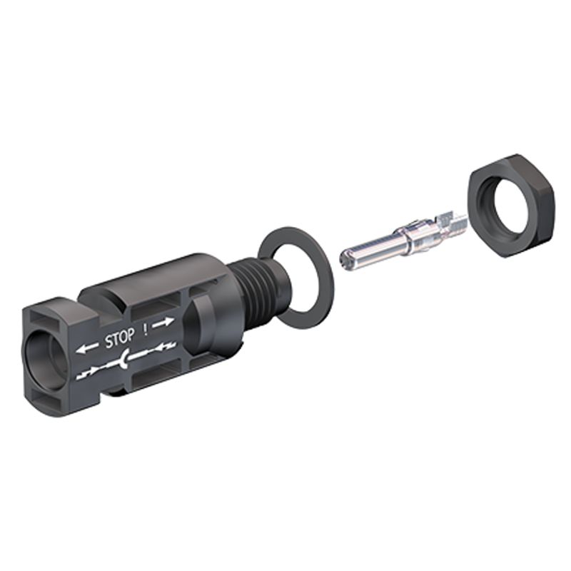 Wtyk - MC4 (-) panelowy 4/6mm2