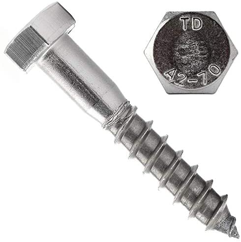 Konstrukcje - Śruba sześciokątna - DIN 571 - M8x70mm - A2 (100 szt.)